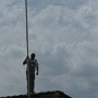 Done! The new mast with symmetric dipole! Many thanks to Herbert, DF7DJ